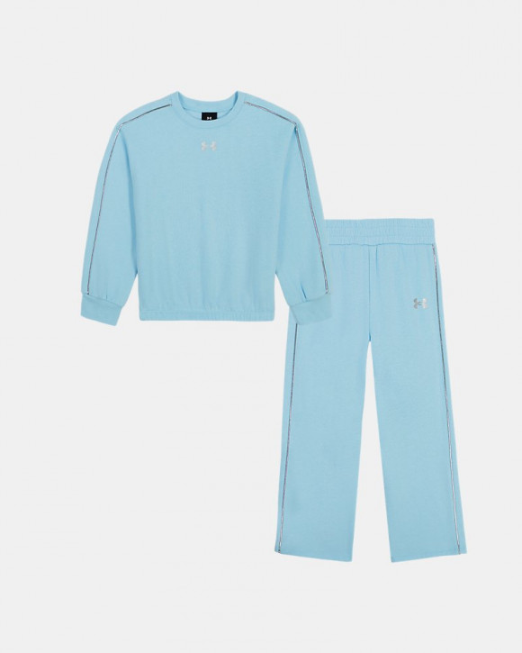 UA Rival Fleece Lurex Piping Little Girls' Set - 6019667-293