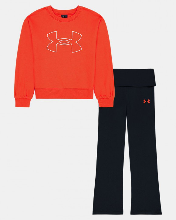 UA Rival Fleece Logo Little Girls' Set - 6019669-706
