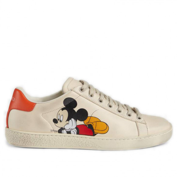 Gucci Disney x Womens WMNS Ace Low 'Mickey Mouse - Ivory' Ivory/Orange/Multi-Color Sneakers/Shoes 602129-AYO70-9591 - 602129-AYO70-9591