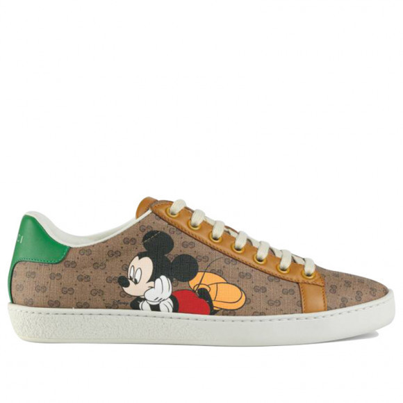 Melting slack faglært Gucci Disney x Womens WMNS Ace 'Mickey Mouse - Ebony'  Beige/Ebony/Brown/Green Sneakers/Shoes 604049-HZE10-8484