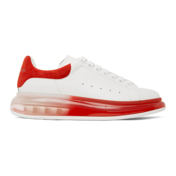 Alexander McQueen Baskets surdimensionnees blanches et rouges - 604232WHX9V