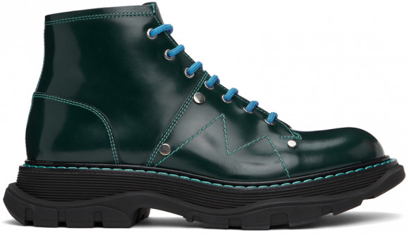 Alexander McQueen Blue Tread Lace-Up Boots - 604253WHZ88