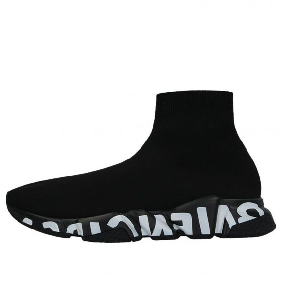 Balenciaga Speed 3D Logo Black Marathon Running Shoes (SNKR/Weave) 605972W05GE1006 - 605972W05GE1006