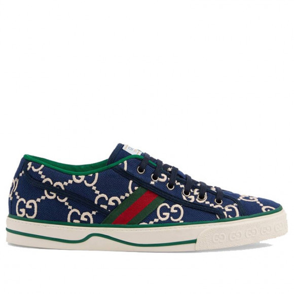 Gucci Tennis 1977 'Ink Blue' Ink Blue/Red Sneakers/Shoes 606111-H0G10-4370 - 606111-H0G10-4370