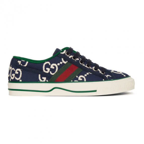 Gucci Navy GG 1977 Tennis Sneakers - 606111-H0G10