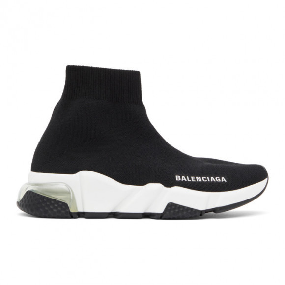 Balenciaga Black Clear Sole Speed Sneakers - 607543-W2DB6