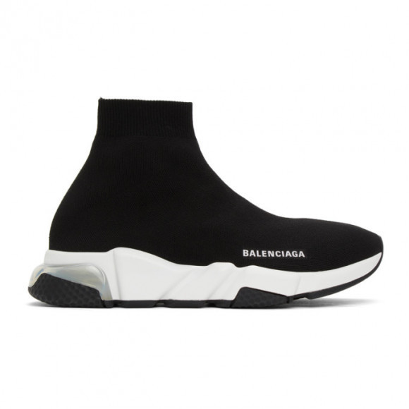 Balenciaga Black Clear Sole Speed Sneakers - 607544-W2DB61010