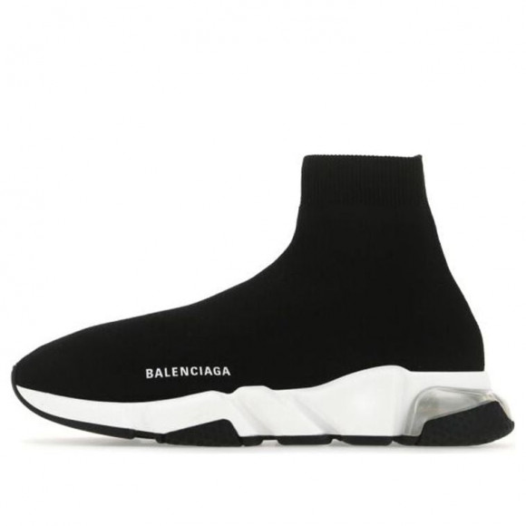 Balenciaga Speed High-Top Running Shoes Black/White Athletic Shoes 607544W2DB61010 - 607544W2DB61010