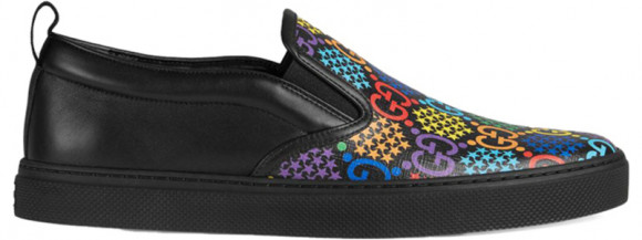 Gucci GG Slip-On 'Psychedelic - Black' Black/Multi-Color Sneakers/Shoes 610080-H2010-1101 - 610080-H2010-1101