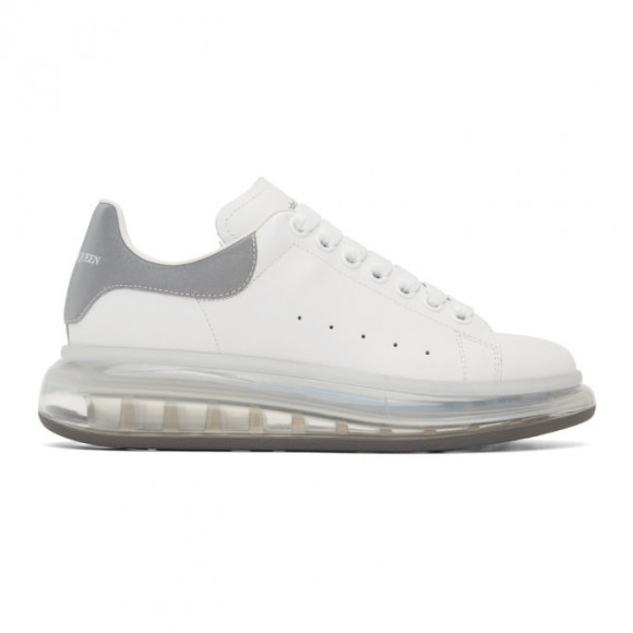 Alexander McQueen White and Gold Clear Sole Oversized Sneakers - 610812WHYBH