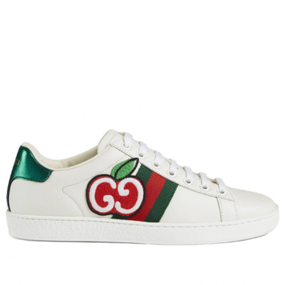 Gucci Womens WMNS Ace Low 'GG Apple Patch - White' White/Green/Red/Green Sneakers/Shoes 611377-DOPE0-9064 - 611377-DOPE0-9064