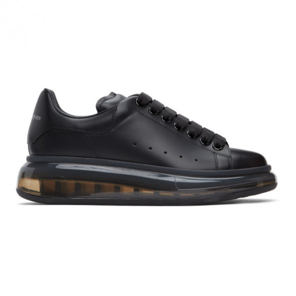 Alexander McQueen Black Clear Sole Oversized Sneakers - 611698-WHX98