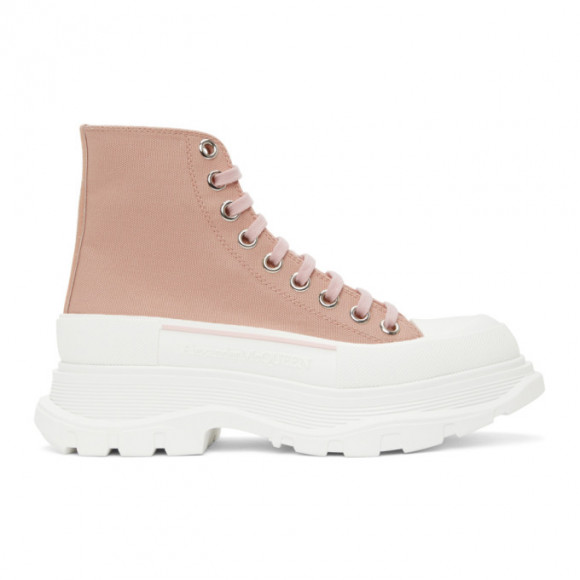 Alexander McQueen Pink Tread Slick High Sneakers - 611706-W4LR1