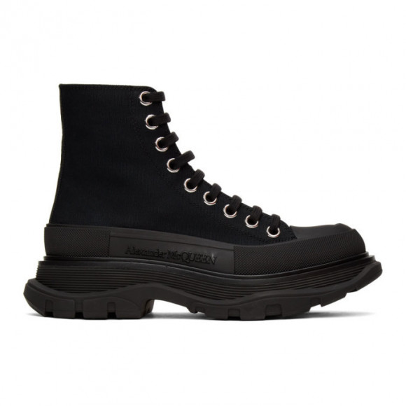 Alexander McQueen White Tread Slick Platform High Sneakers - 611706W4L32*