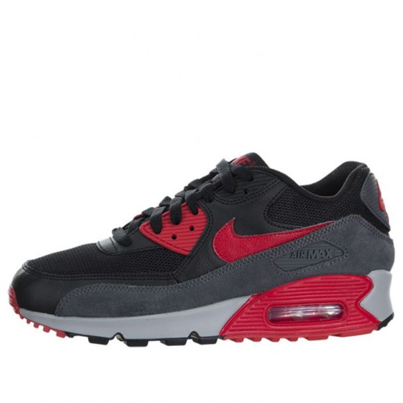Nike WMNS Air Max 90 Essential Womens Black Dark Grey Red Marathon Running Shoes 616730-020 - 616730-020