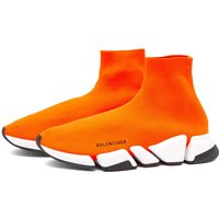 Balenciaga Men's Speed 2.0 Sneakers in Fluo Orange/White/Black - 617239-W2DBJ-7091