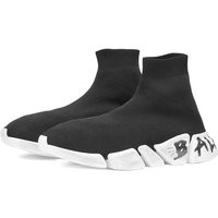 Balenciaga Men's Speed 2.0 Grafitti Sneakers in Black/White/Black - 617239-W2DD4-1091