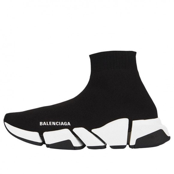 Balenciaga Speed 2.0 High-Top Sport Shoes Black/White Athletic Shoes 617239W2DB21015 - 617239W2DB21015