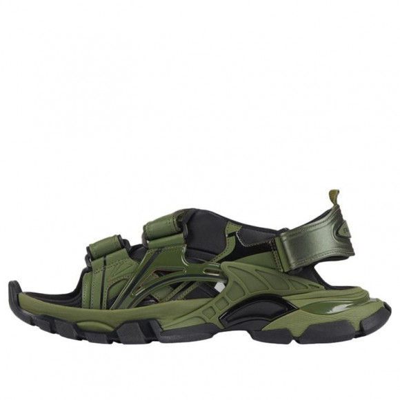 Balenciaga Track Rubber Military Green Sandals