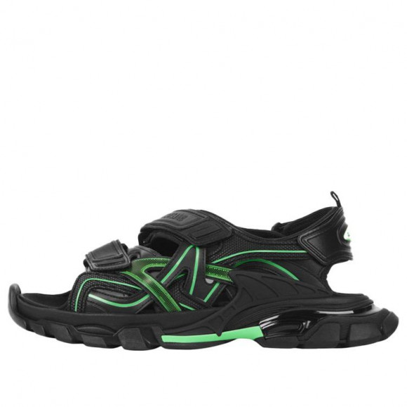 Balenciaga Track Sandal Black/Green Sandals 617542W3AJ11030 - 617542W3AJ11030