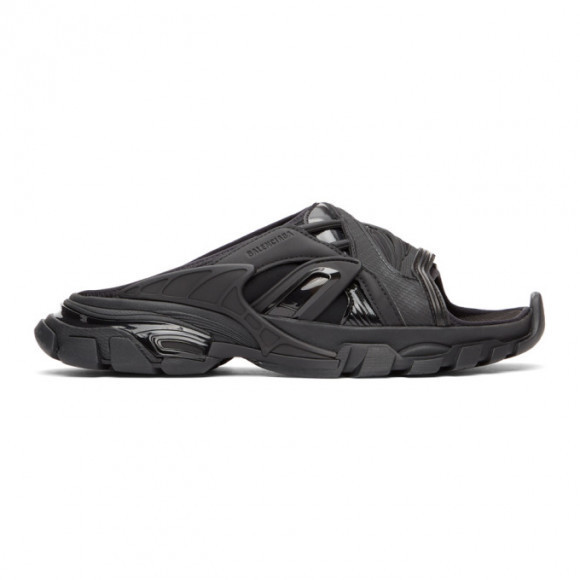 Balenciaga Black Track Slide Sandals - 618083-W2NA1