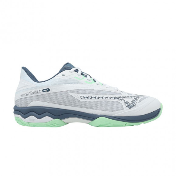 Mizuno Wave Exceed Light 2 AC 'White Vintage Indigo Mint' | Men's Size 7 - 61GA231837