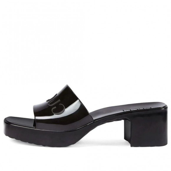 (WMNS) GUCCI Rubber Slide Shoe Black - 624730-J8700-1000
