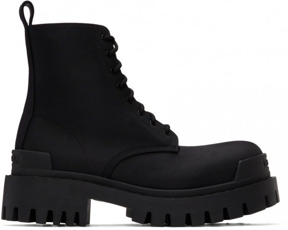 Balenciaga Black Nylon Strike Boots - 624835-W2DY0