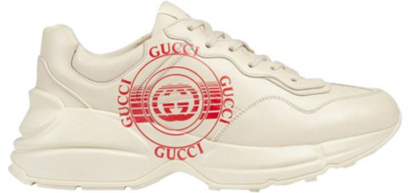 Womens Gucci Rhyton ' Disk Print - Ivory' Ivory/Red WMNS Marathon Running Shoes/Sneakers 630609-DRW00-9522 - 630609-DRW00-9522