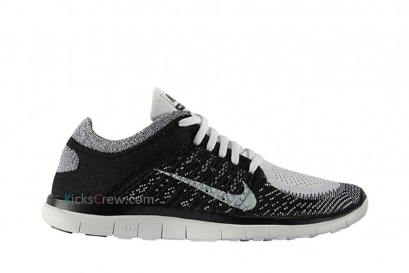 Nike Womens WMNS Free 4.0 Flyknit White Marathon Running Shoes/Sneakers 631050-100 - 631050-100