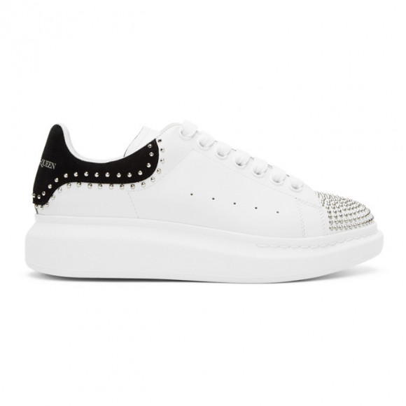 Alexander McQueen SSENSE Exclusive White and Black Stud Oversized Sneakers - 634322WHTQN9089