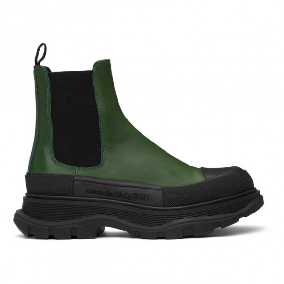 Alexander McQueen Green Tread Slick Chelsea Boots - 634617WHZP1