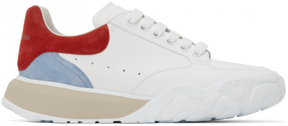 Alexander McQueen White & Red New Court Sneakers - 634618WIA95