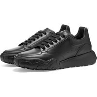 Alexander McQueen Men's Court Wedge Sole Sneakers in Black - 634619WHZ94-1000
