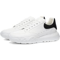 Alexander McQueen Men's Court Trainer Sneakers in White/Black - 634619WIA9A-9061