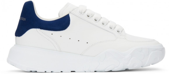 Alexander McQueen White & Blue New Court Sneakers - 634619WIA9A