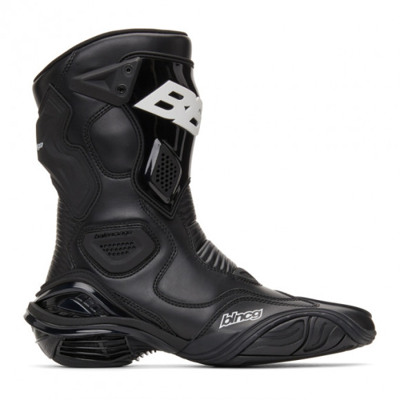 Balenciaga Black Tyrex Biker Boots - 637680-WBBS1