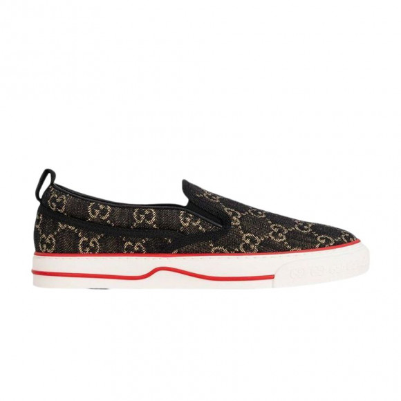Gucci Tennis 1977 Slip-On 'GG Black Denim' | Men's Size 12 - 643489-UN360-1294