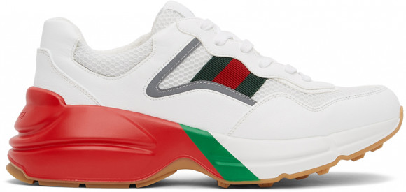 Gucci White & Red Rython Sneakers - 643491-2H060