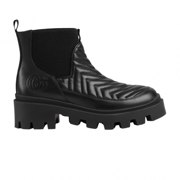Gucci Wmns Matelassé Chelsea Boot 'Triple Black' - 643958-DH7D0-1000