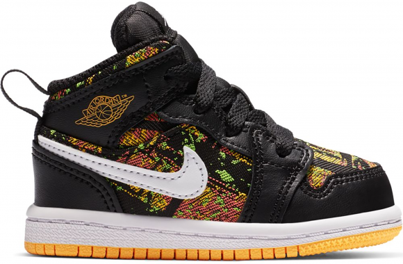 Jordan 1 Mid Black Laser Orange Bright Melon (TD) - 644507-003