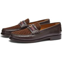 Gucci Men's Kaveh GG Penny Loafer in Brown - 644724-AAA4N-2144