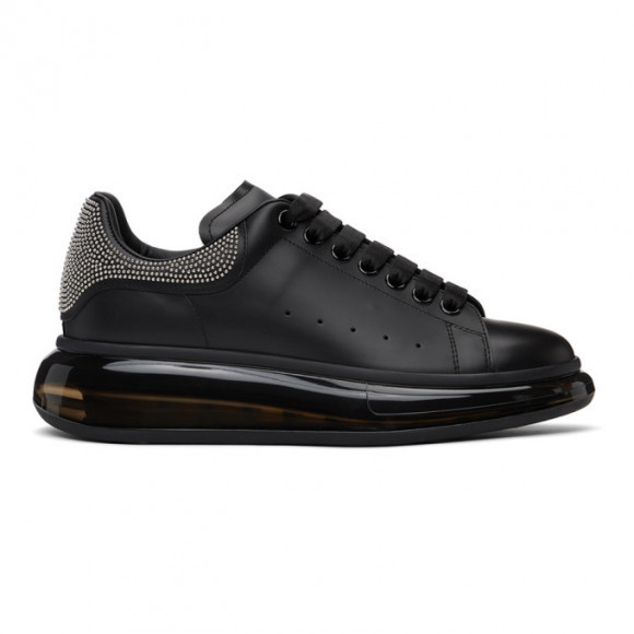 Alexander McQueen Black and Silver Studded Oversized Sneakers - 645873WHZ4Q