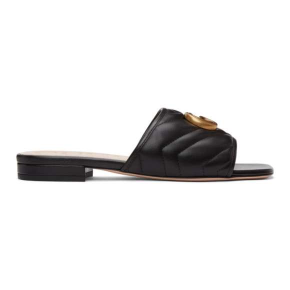 Gucci Black Matelasse GG Jolie Sandals - 646169-BKO60
