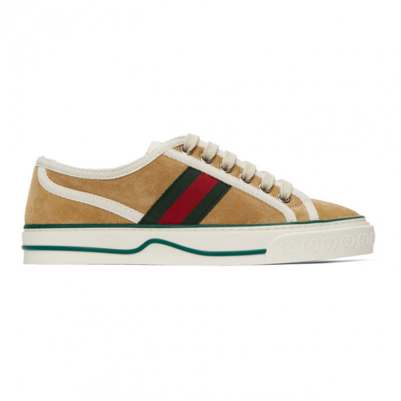 Gucci Beige Suede Gucci Tennis 1977 Low-Top Sneakers - 649326-UAE10