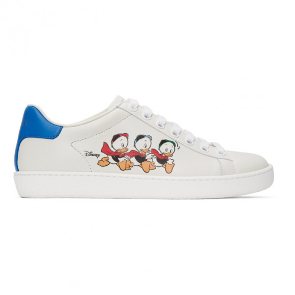 Gucci White and Blue Disney Edition Donald Duck Ace Sneakers - 649398-AYO70