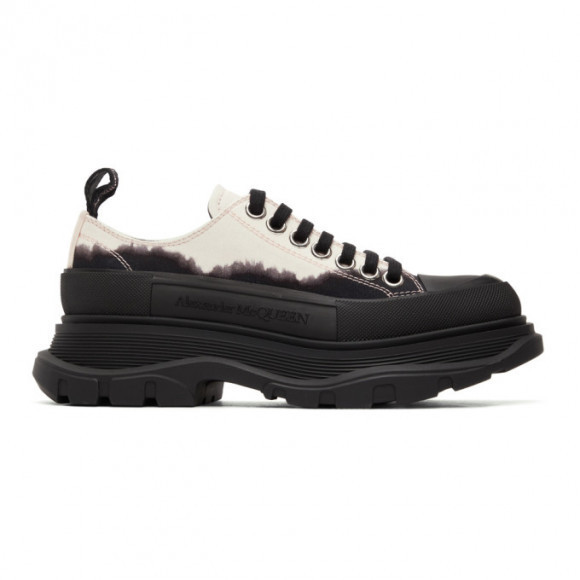 Alexander McQueen Black and Pink Dipped Tread Slick Low Sneakers - 650810-W4PF1