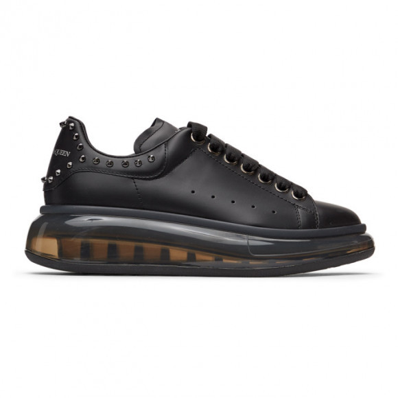 Alexander McQueen Black Studded Clear Sole Oversized Sneakers - 650814-WHZ4W