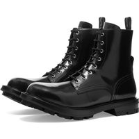 Alexander McQueen Men's Military Boot in Black - 651621WHZ80-1000