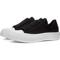 Alexander McQueen Men's Chunky Foxing Plimsoll Sneakers in Black/White - 654594W4PQ1-1070